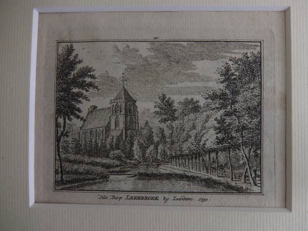 Leerdam. - Het Dorp Leerbroek by Leerdam, 1750.