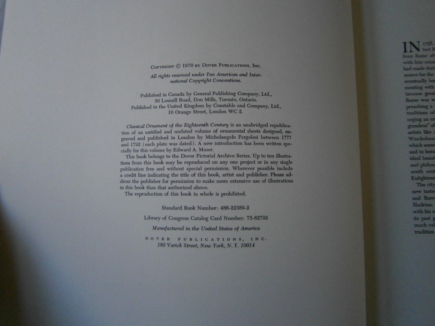 Maser, Edward A. - Classical ornament of the eighteenth century