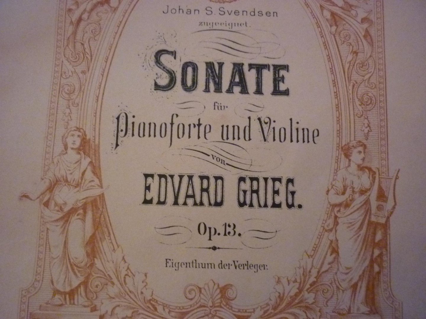Grieg; Edvard (1843-1907) - 3 Sonaten für Violine und Klavier;  F-Dur op. 8 / G-dur op. 13 / C-Moll op. 45; voor Viool, piano