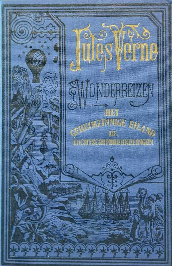 VERNE Jules - Wonderreizen/4 titels: Het geheimzinnige eiland . De luchtschipbreukelingen - De koerier van de tsaar - De vondeling van het fregat Cynthia - Een kapitein van 15 jaar in slavernij.  (4 boeken)
