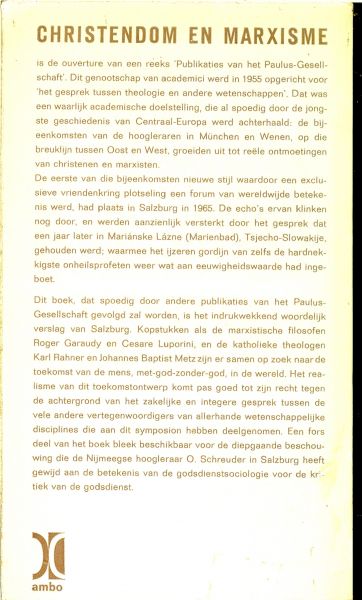 ERICH KELLNER .. Vertaling van Thom Janssen en F.v.d. Heyden - CHRISTENDOM EN MARXISME  publikaties van het paulus-gesellschaft