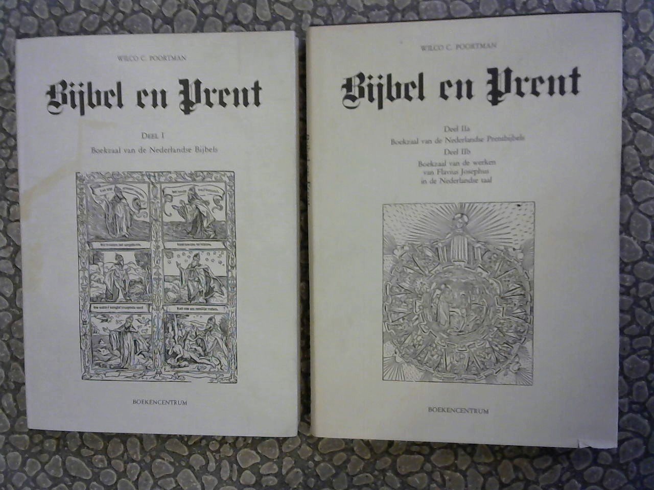 Poortman Wilco C. - Bijbel en Prent. Deel I +  Deel IIa / Deel IIb ( 3dln. in 2 bndn.)
