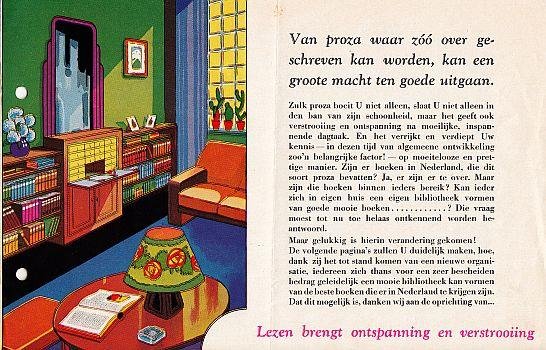 POIRTERSFONDS, Het - In elk huis een eigen bibliotheek. Het Poirtersfonds.