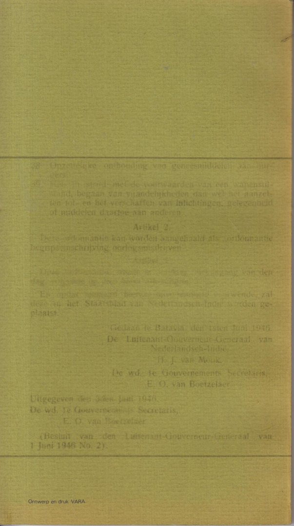Vara Persdienst - Drie VARA-produktoes - 1945 Nederalndsch Indie - 1949 - Indonesie - 1969 Achter het nieuws - Uitgeschreven teksten