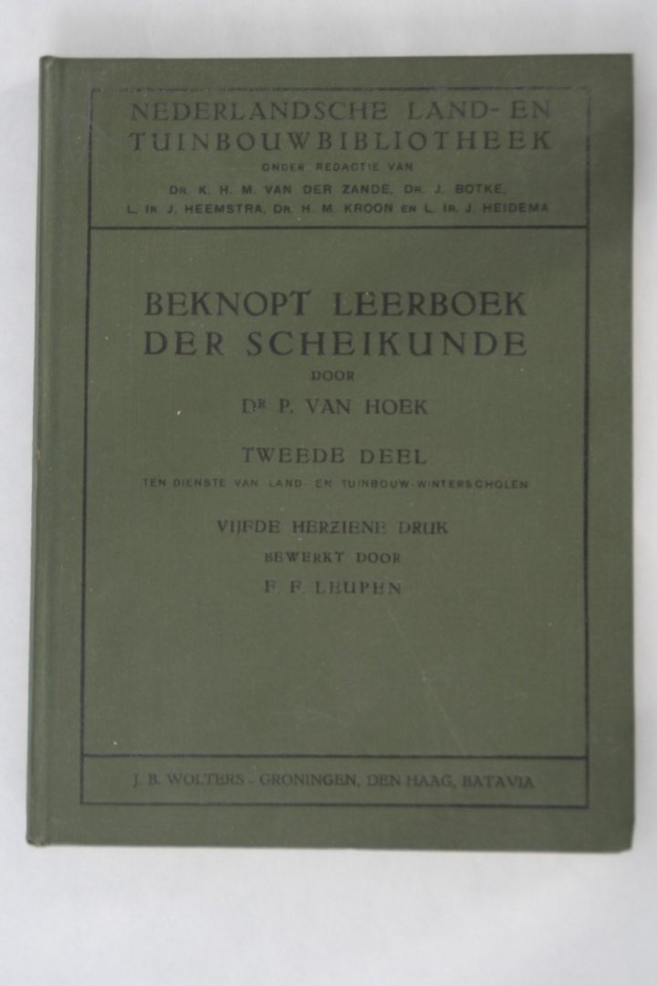 Hoek, P van - Beknopt leerboek der scheikunde, tweede deel