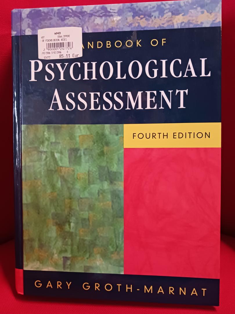 Groth-Marnat, Gary - Handbook of Psychological Assessment