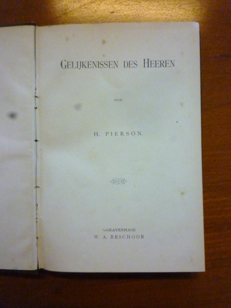 Pierson H. - Gelijkenissen des Heeren