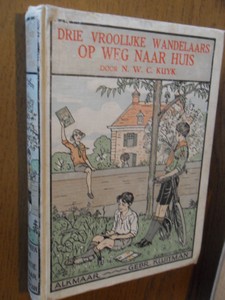 Kuyk, N,.W. - Drie vroolijke wandelaars op weg naar huis