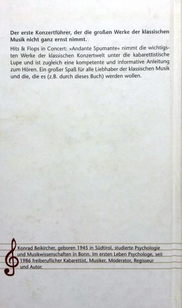 Ohnesorg, Franz Xaver - Vogt, Lars - Andante Spumante - Der Beikircher - Ein Konzertführer (Mit einem Vorwort von Franz Xaver Ohnezorg) (DUITS)