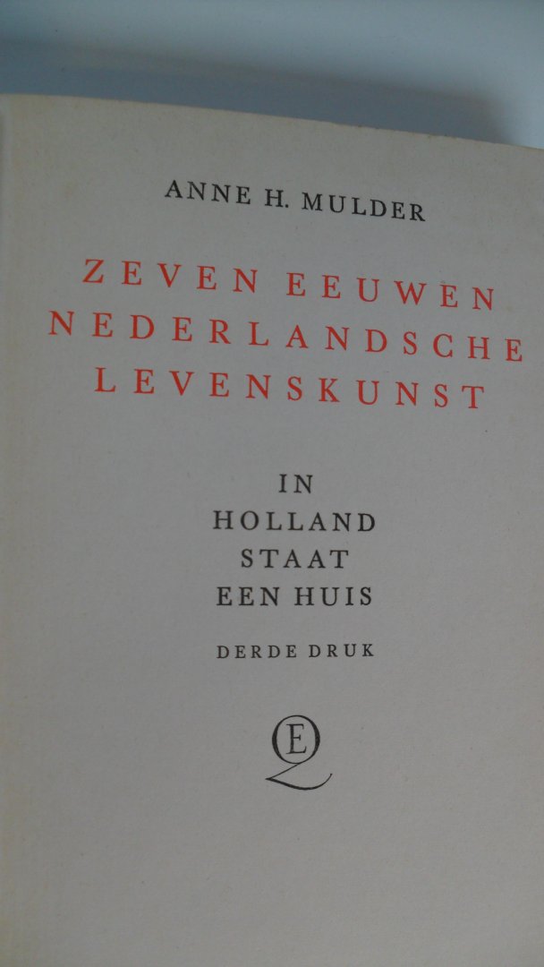  - Zeven eeuwen Nederlandsche Levenskunt  I