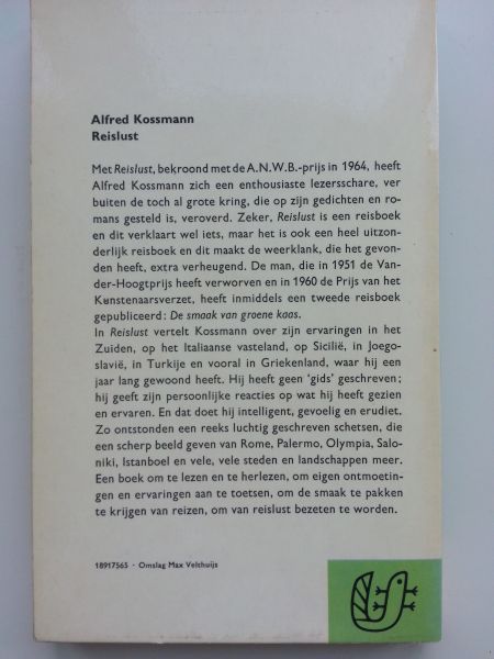 Kossmann, Alfred - Reislust (Ex.1)