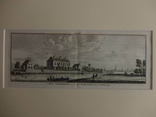 IJsselstein. - 't Huis 's Heerendyk en de stad Ysselstein in 't verschiet, 1744.