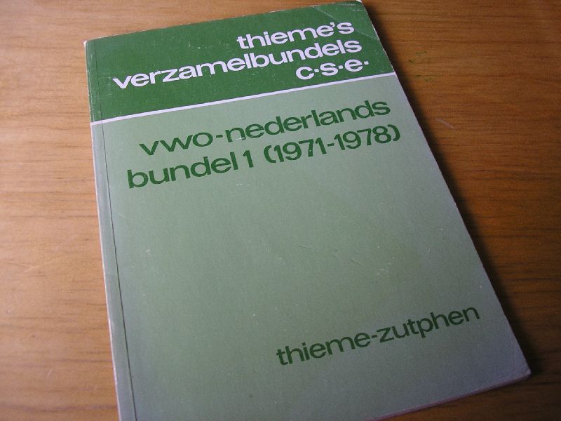  - Thieme`s verzamelbundels C.S.E. ; VWO-Nederlands bundel 1 (1971 - 1978)