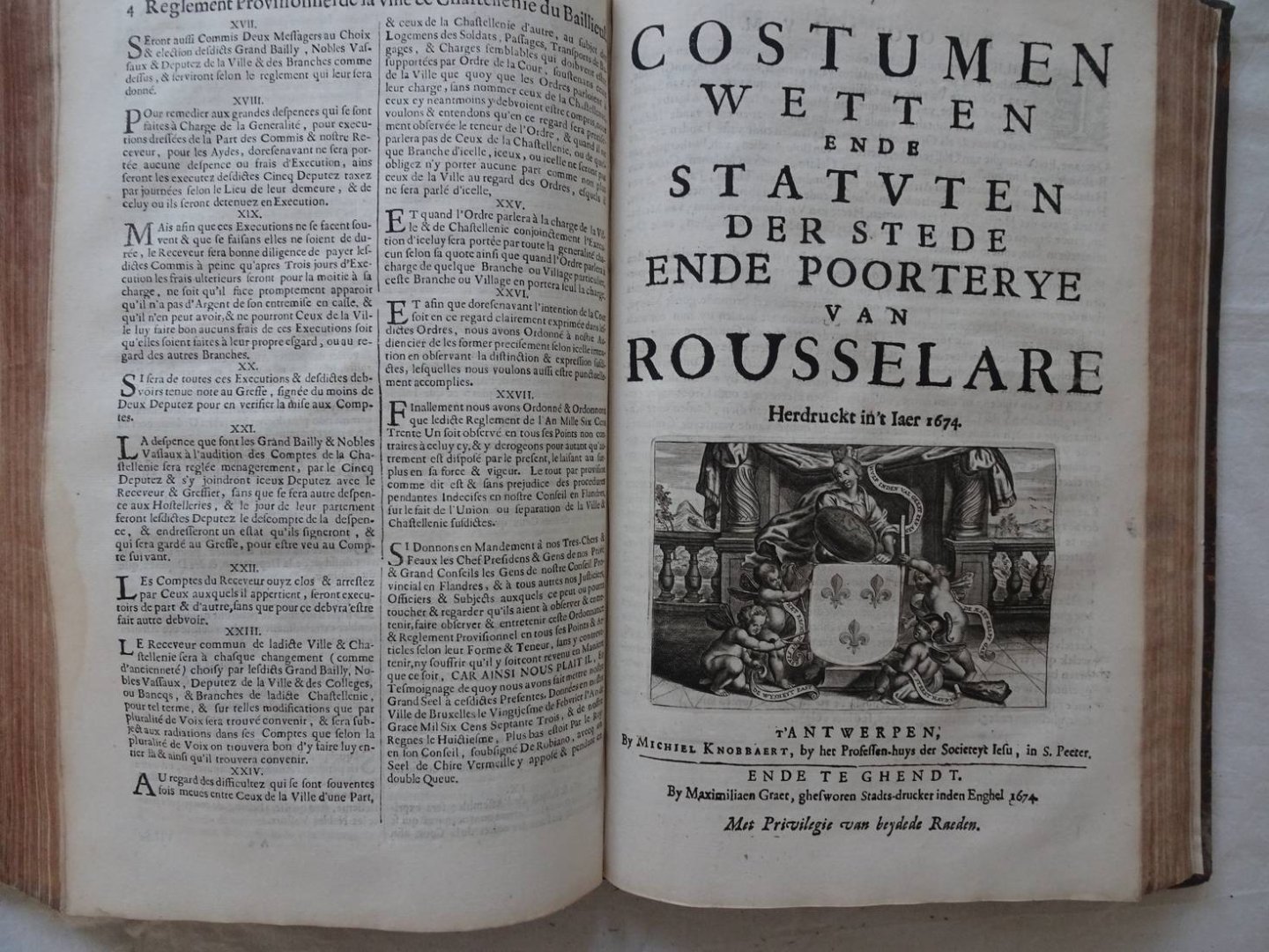 N.n.. - Costumen van het Graefschap van Vlaenderen. 2 Vols.