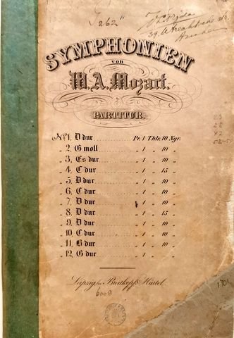 Mozart, W.A.: - [K 48] Symphonien von W.A. Mozart. Partitur. No. 8. D dur