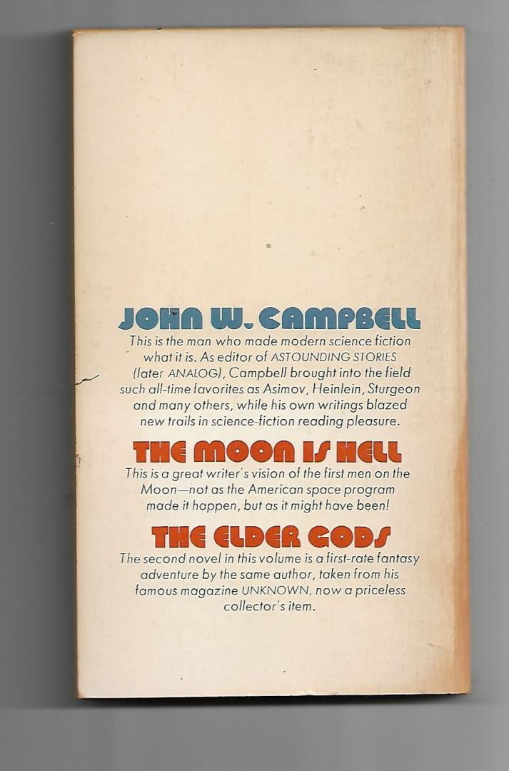 Campbell, John W - The moon is hell  / The elder Gods