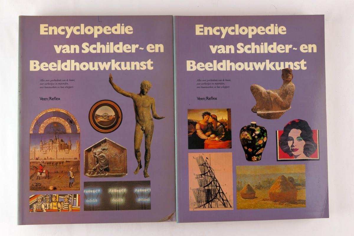 Diversen - Encyclopedie van schilder- en beeldhouwkunst deel 1 en 2  (4 foto's)