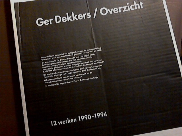 Dekkers, Ger - Overzicht - 12 werken 1990 1994