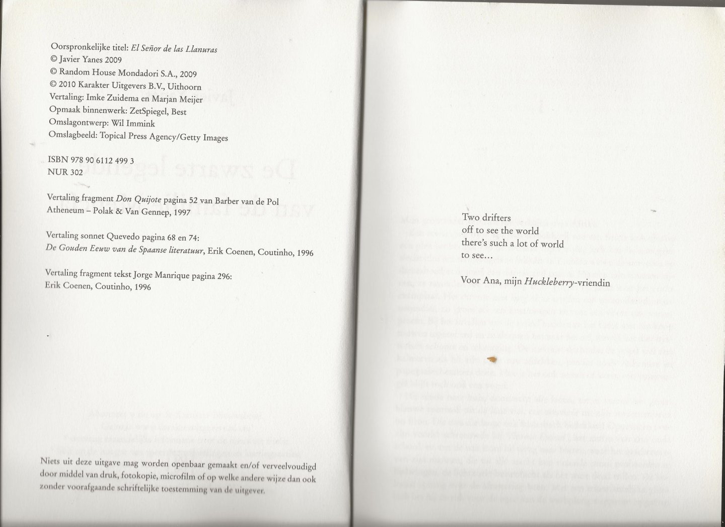 Yanes, Javier Vertaling Imke Zuidema en Marjan Meijer  Omslagontwerp Wil Immink - De Zwarte legende van de familie Mencía