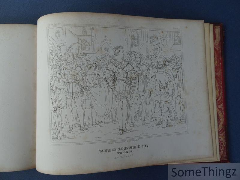 Retzsch, Moritz (ills.) /  C. A. Boettiger, Carl Borromaeus von Miltitz and Hermann Ulrici (text). - Outlines to Shakespeare's Dramatic Works. - Gallerie zu Shakspear's dramatischen Werken. In Umrissen erfunden und gestochen von Moritz Retzsch. Complete in one Volume. [German and English text.]