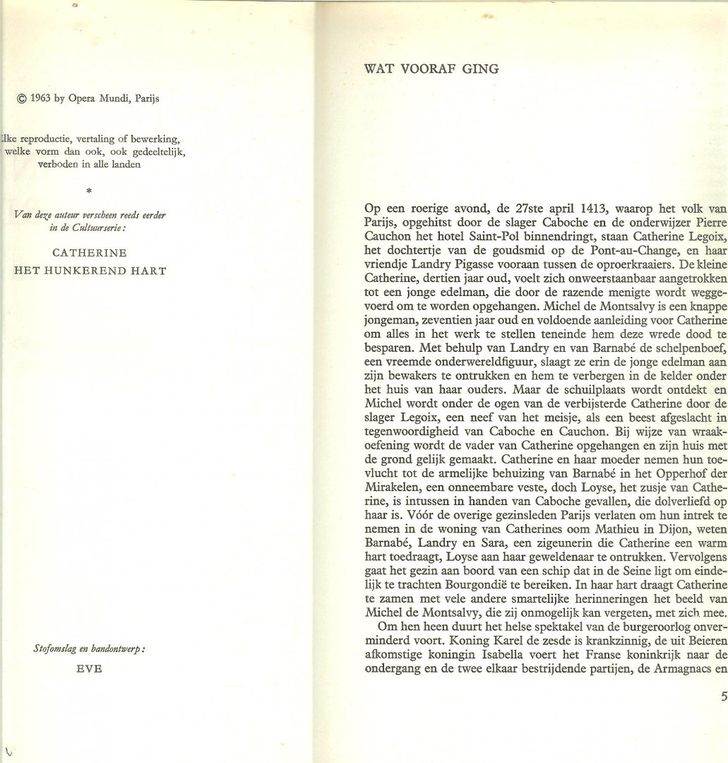 Benzoni  Juliette Nederlandse bewerking  van Puck Doyer - Catherine zo Begeerd   In de maalstroom van het leven (Deel 2 van de Catherine serie)