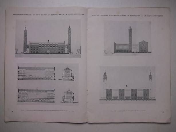 Schelling, H.G.J. (red.). - Bouwkundig Weekblad Architectura. Nr. 7, 18 februari 1939. Prijsvraag voor het nieuwe raadhuis te Amsterdam.