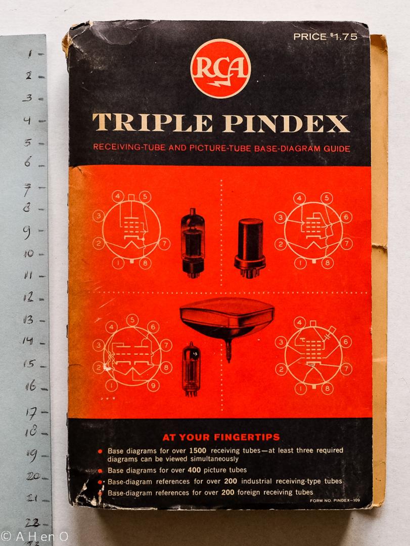 Radio Corporation of America - RCA triple pindex; receiving-tube and picture-tube base-diagram guide