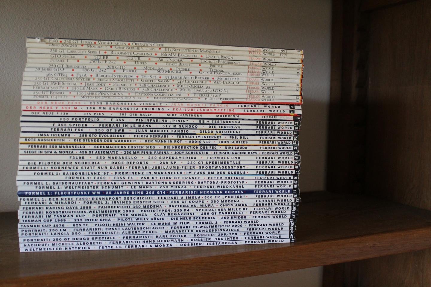 BRAUN, Peter (Redaktion) - Ferrari World. Nummer 1-43 (Deutsche Ausgabe).