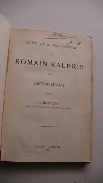 Malot,Hector - verklaringen en aanteekeningen by Romain Kalbris par Hector Malot door C.Roovers