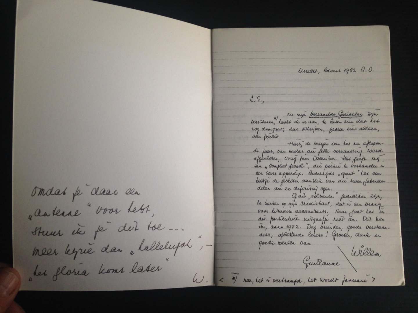 Graft, Guillaume van der [Willem Barnard] - Op zoek naar leven, Gedichten