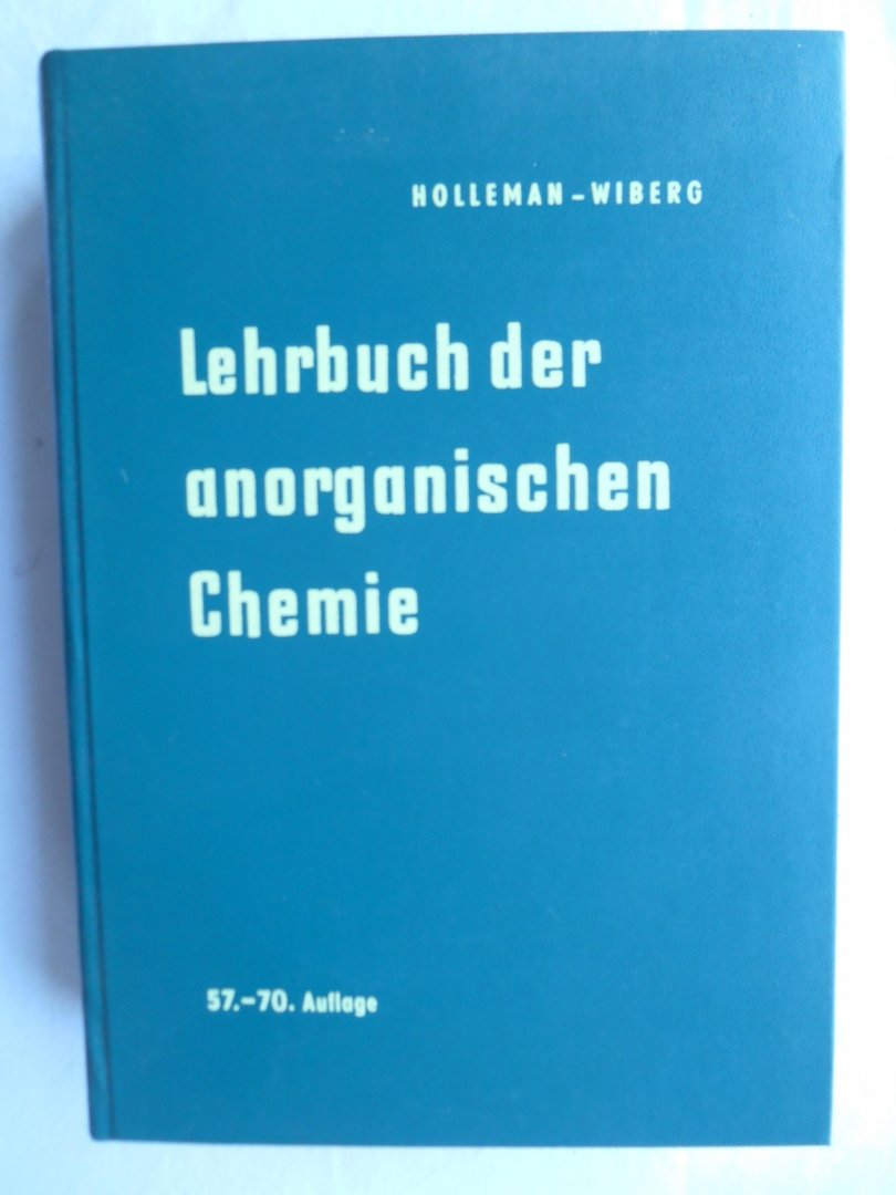Wiberg, Prof. E & Holleman, A.F. - Lehrbuch der anorganischen Chemie