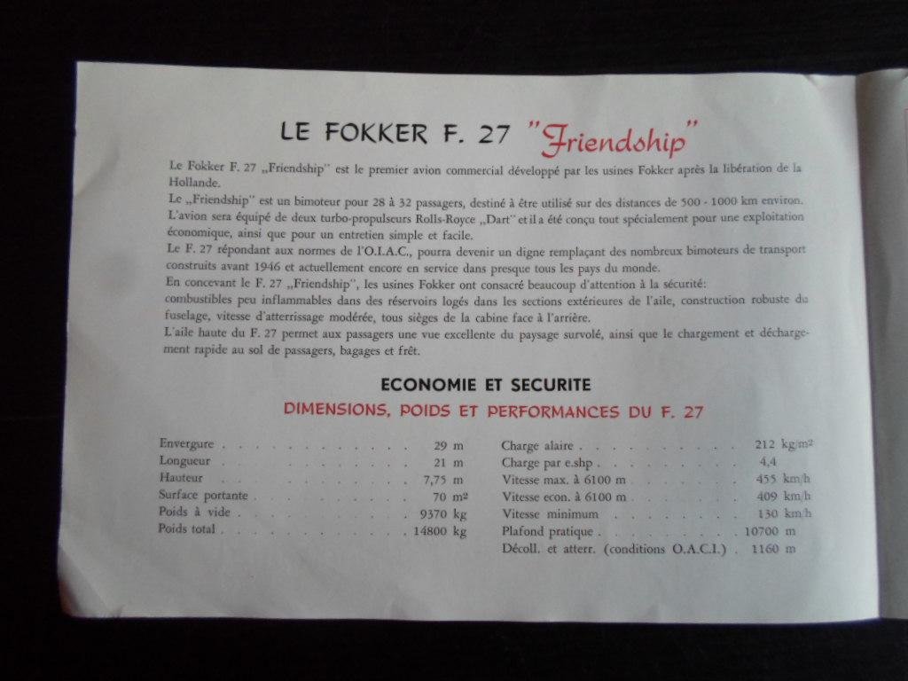  - Folder Fokker Friendship F 27