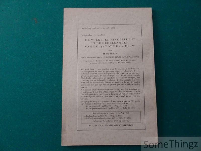 P.J. Meertens en K.C. Peeters (red.) - Volkskunde. Driemaandelijks tijdschrift voor de studie van de volksleven. 63e jaargang - 1962, nr. 3.