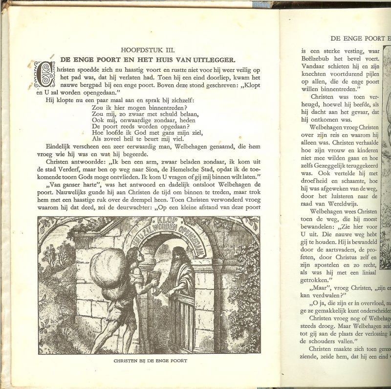 Bunyan John .. voor kinderen bewerkt door H.v.d. Brink en diversen vignetten - De Christenreis naar de eeuwigheid