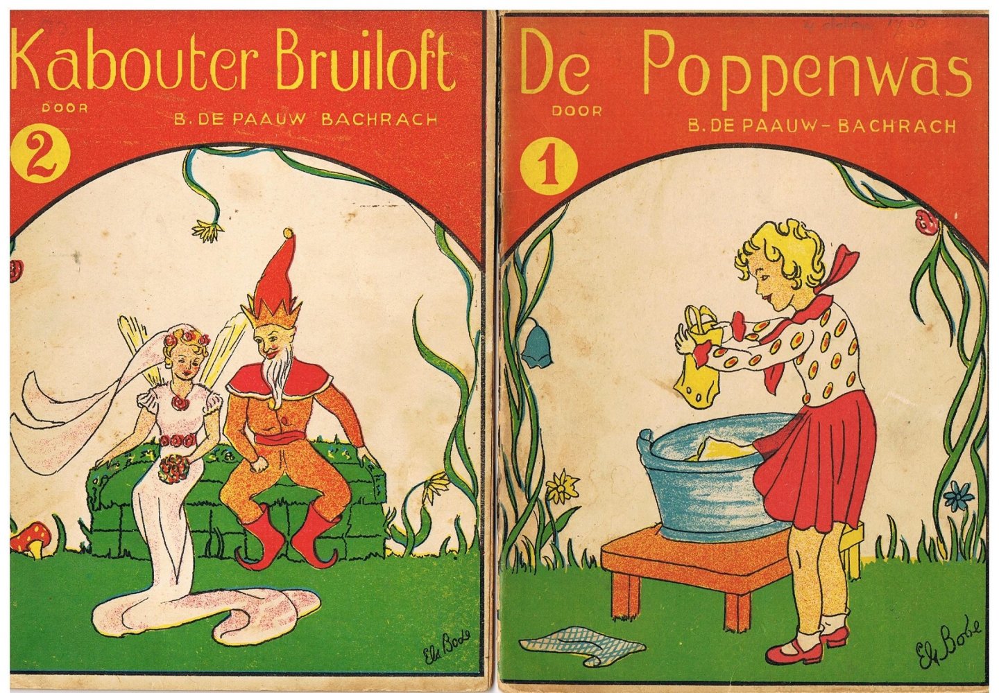 Pauw - Bachrach, B. de - 4 deeltjes. De poppenwas – Kabouterbruiloft - Apenbal - Poppendokter.