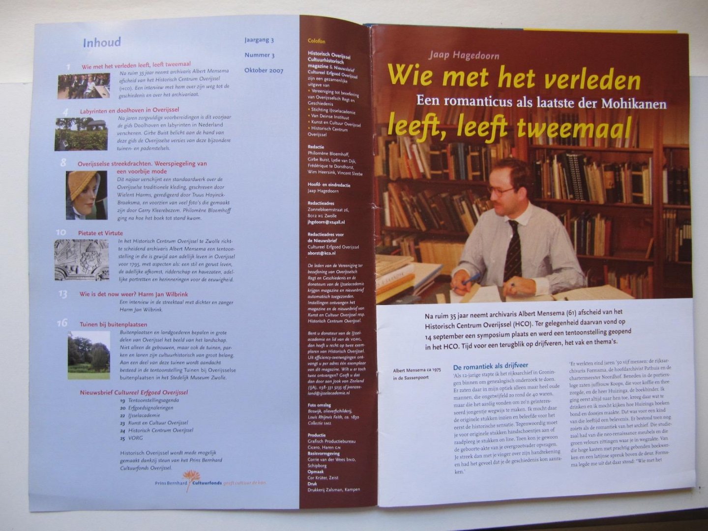 Historisch Overijssel Cultuurhistorisch Magazine&Nieuwsbrief - Historisch Overijssel