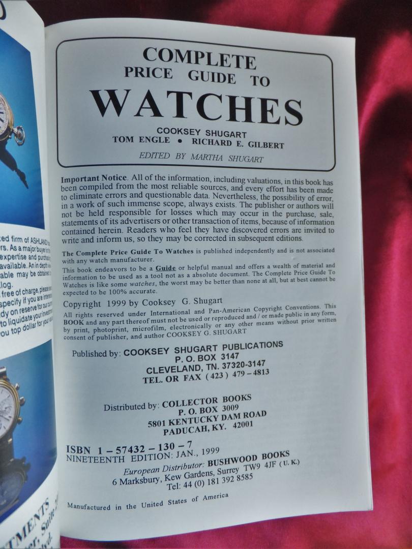 Cooksey, Shugart / Engle, Tom / Gilbert, Richard.E. - Complete price guide to Watches No.19 1999