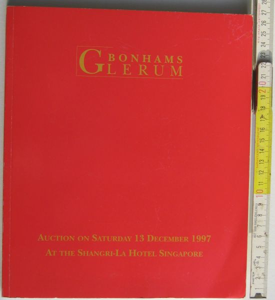 Glerum Bonhams Auction Singapore - Auction 13 dec. 1997 Singapor