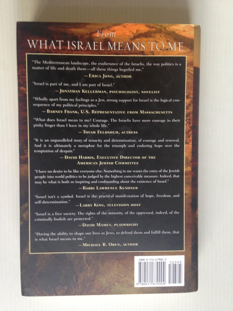 Dershowitz, Alan - What Israel Means to Me, By 80 Prominent Writers, Performers, Scholars, Politicians and Journalists