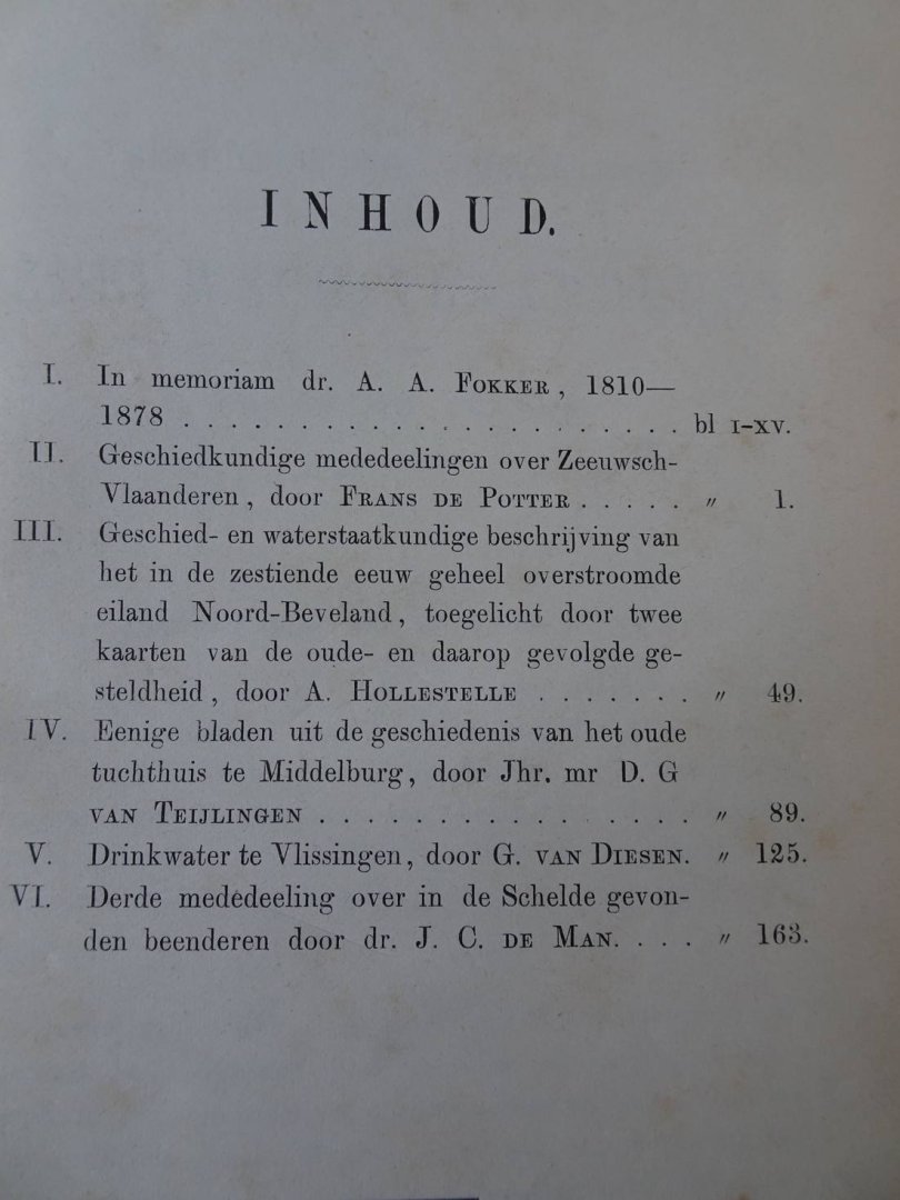  - Archief vroegere en latere mededeelingen voornamelijk in betrekking tot Zeeland 1880 /1881. Vijde deel eerste en tweede stuk.