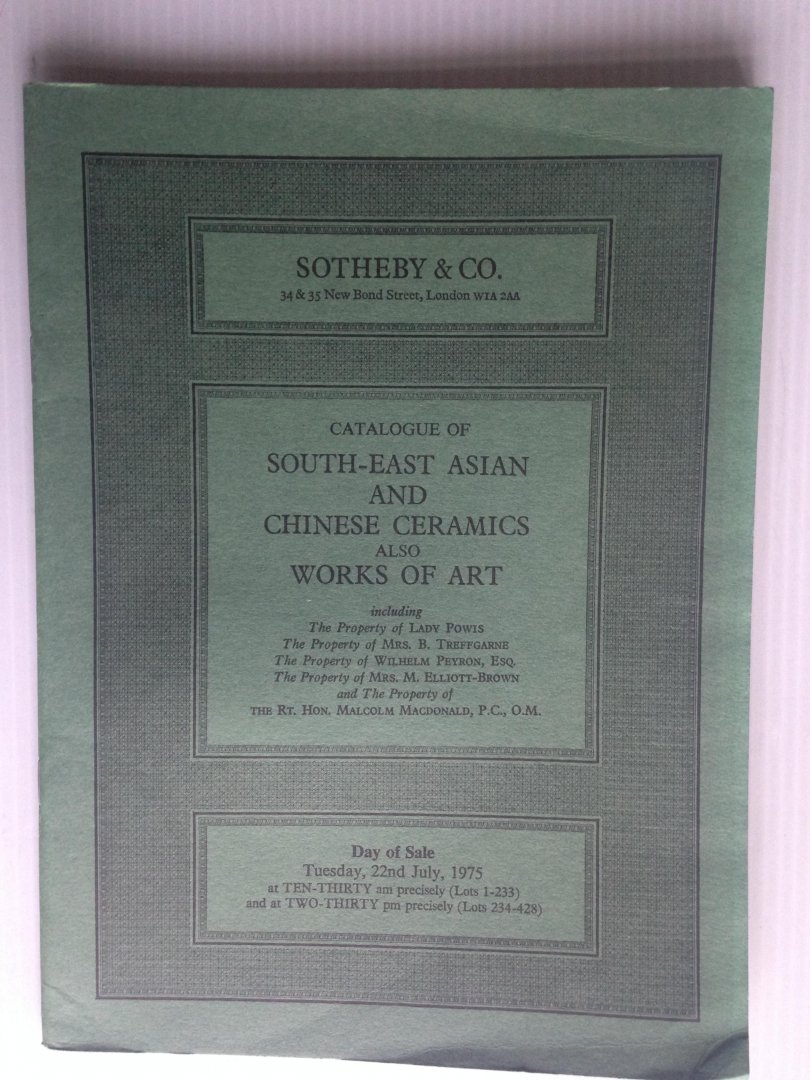 Catalogue Sotheby - South East Asian and Chinese Ceramics and Works of Art