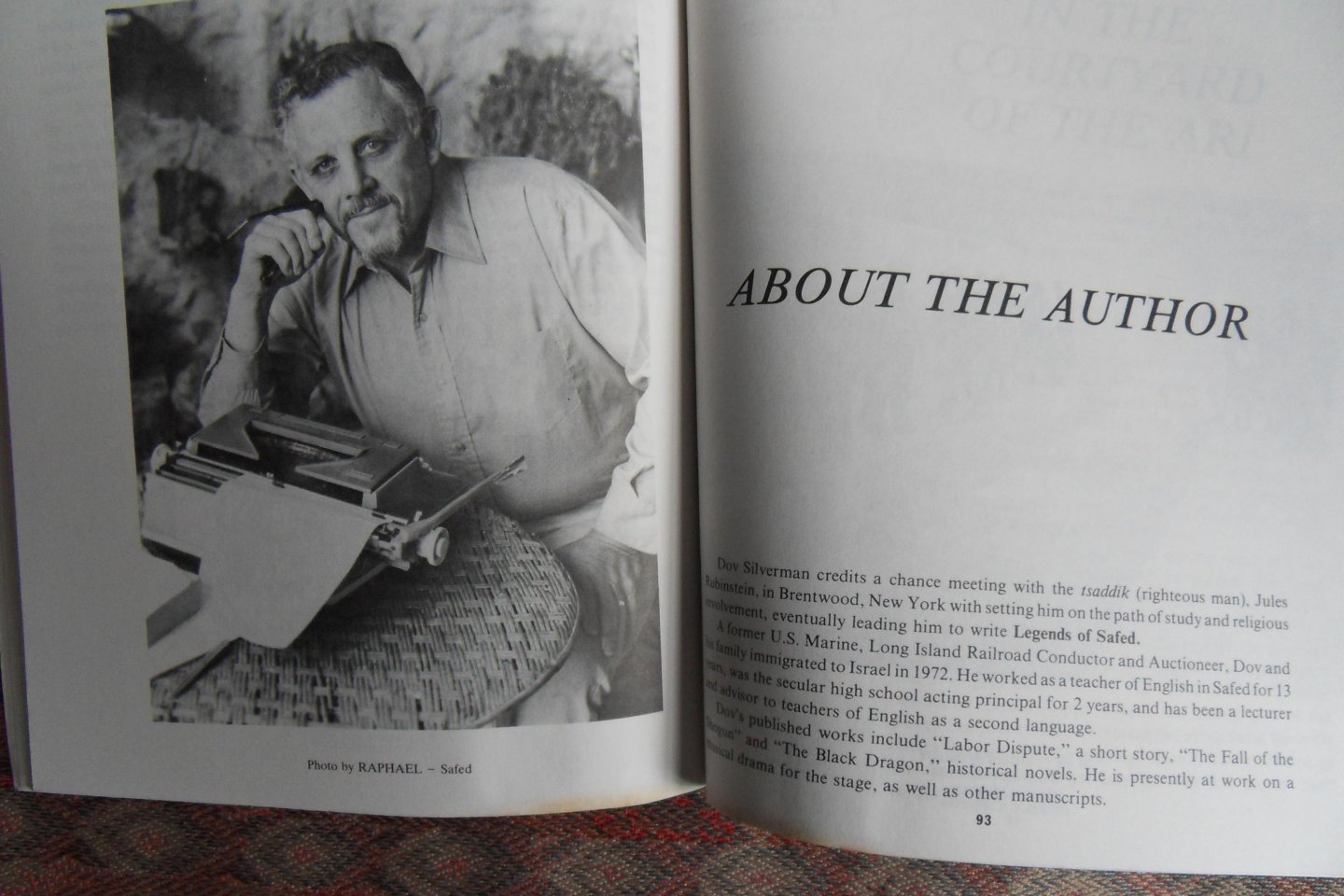 Silverman, Dov. [ Met GESIGNEERDE Opdracht ]. - Legends of Safed.