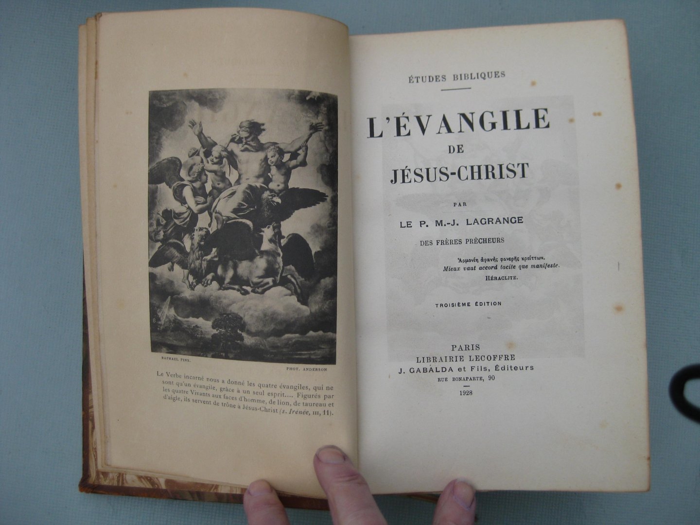 Lagrange, Le P. M.-J. - L' Évangile de Jesus-Christ.