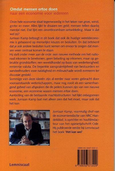 Kamp, Jurriaan - Omdat mensen er toe doen. Naar een economie voor iedereen.