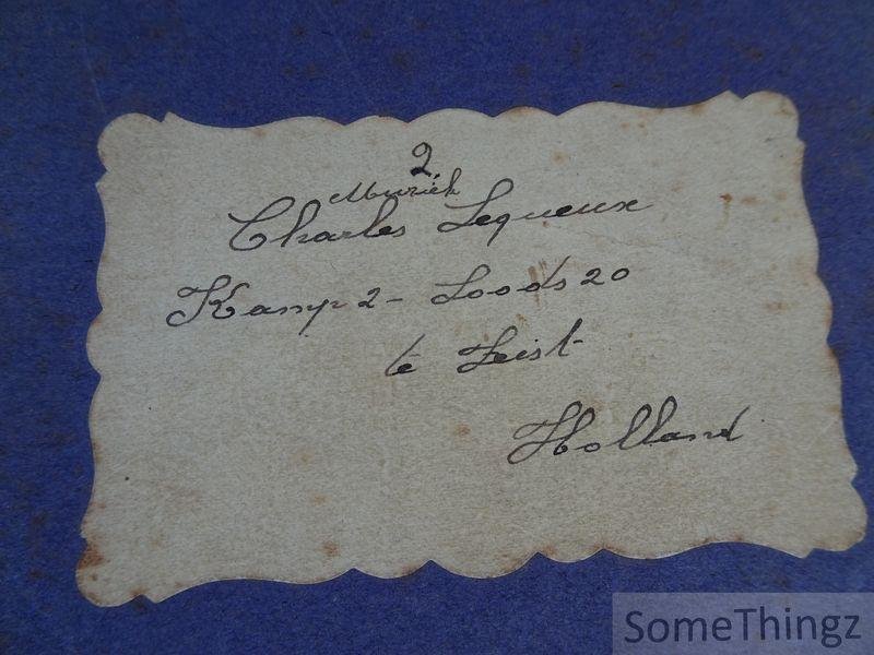 Charles Lequeux. - Verzameling handgeschreven muziekboekjes, partituren en liedjesteksten.
