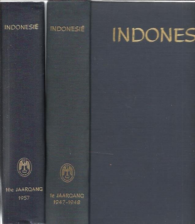 INDONESIE - Indonesië. Tweemaandelijks tijdschrift gewijd aan het Indonesisch Cultuurgebied 1ste Jaargang 1947-1948 [t/m] Tiende Jaargang 1947 [10 volumes].