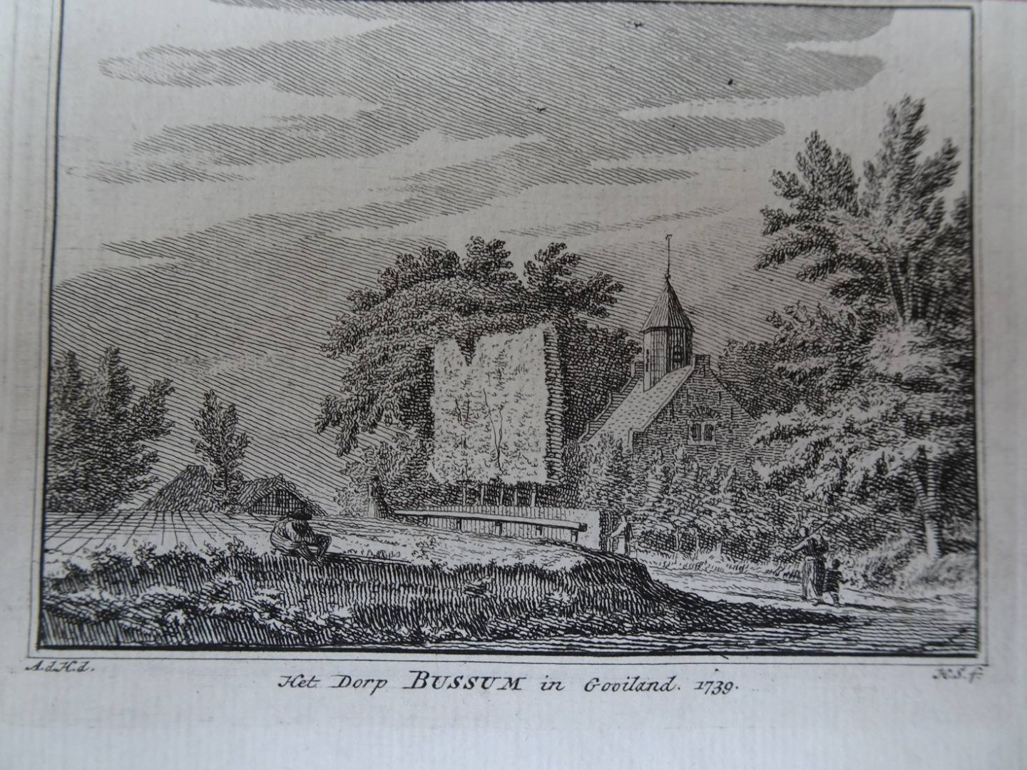 Bussum. - Het Dorp Bussum in Gooiland, 1739.