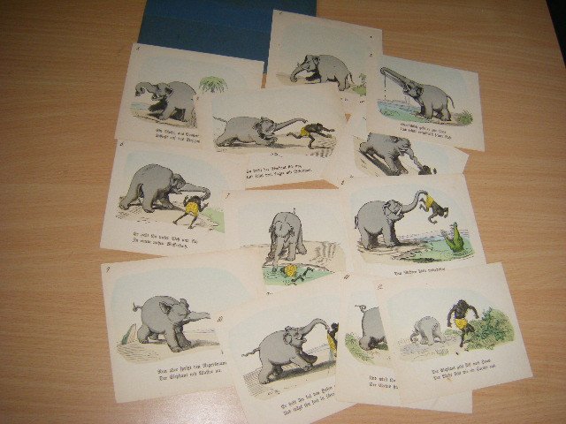 Busch, Wilhelm - Die Rache des Elephanten [mapje met 12 prenten]