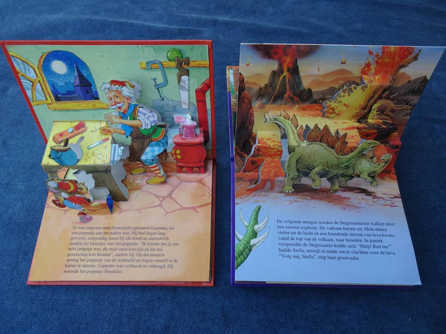 Patience, John. - Een slechte dag voor dinosaurussen. Dinosaurus Pop-Up/ Pinokkio Sprookjesfavorieten. Sprookjes Pop-Up boek. 2 delen