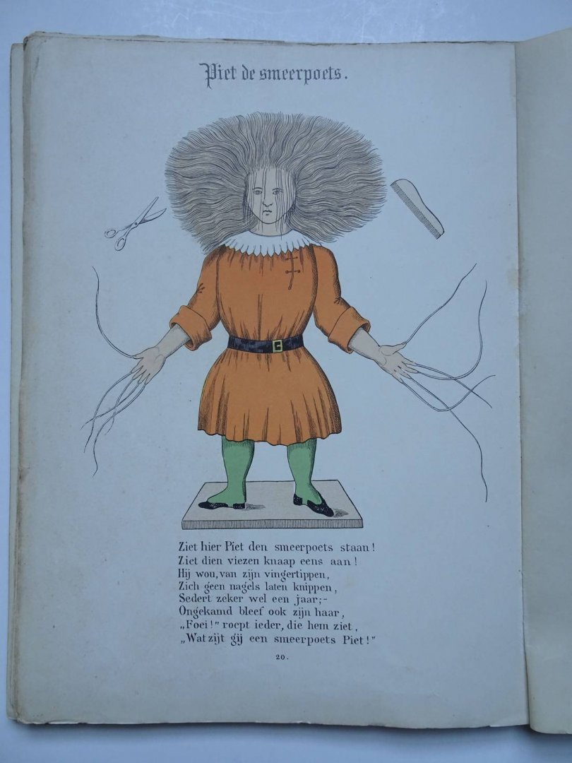 Razoux, W.P. - Een aardig Prentenboek met leerzame vertellingen naar het beroemde Hoogduitsche kinderwerk: Der Struwwelpeter. Jubileum - uitgaaf 1848 - 1898. De eerste Nederlandsche uitgaaf, van 1848, nauwkeurig gevolgd.
